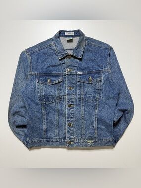guess georges marciano denim trucker jacket mens small oversized